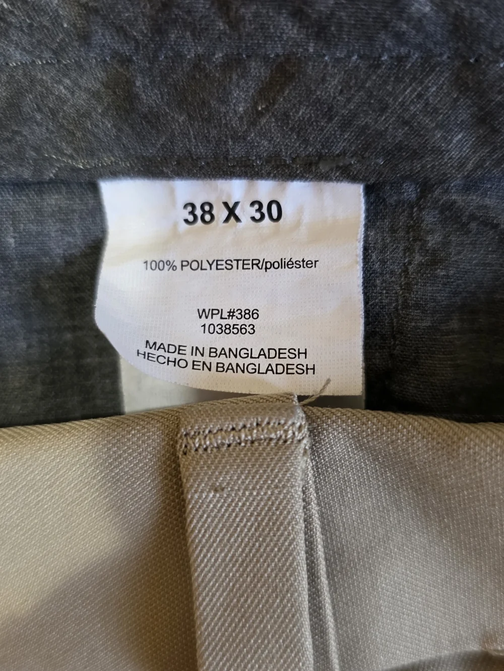 Haggar Cool 18 Pro Khaki Pants Men’s 38x30 Classic Fit
